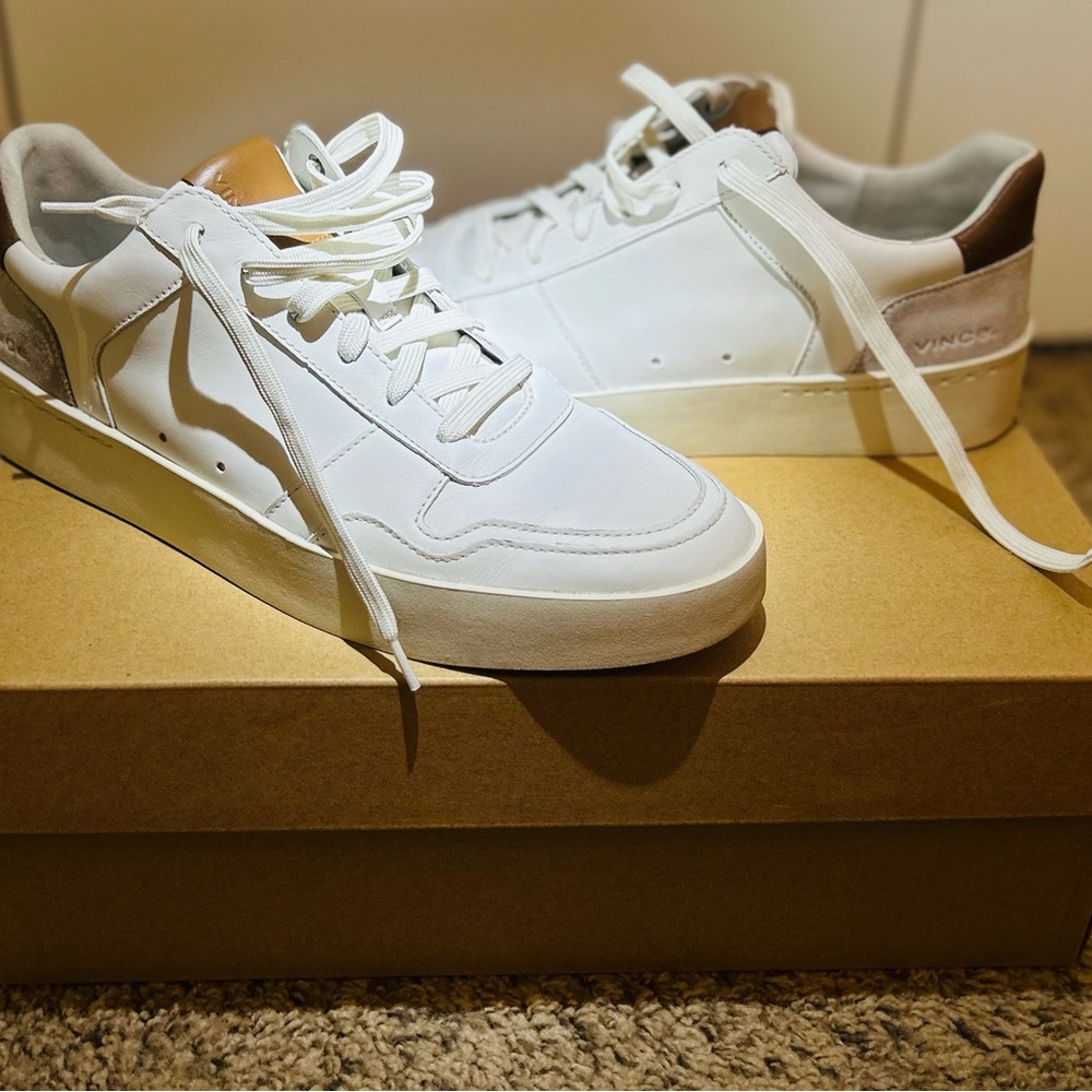 Vince White and Tan Men's Shoes (Worn once!) - Picture 3 of 11